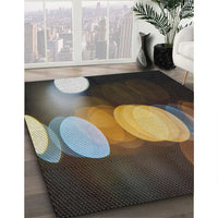 Patterned Mid Gray Novelty Rug, pat118