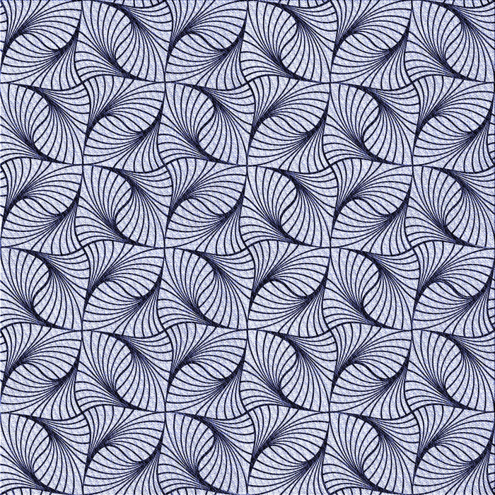 Round Patterned Blue Rug, pat119blu