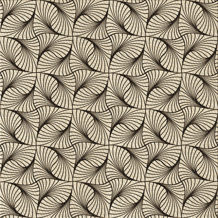 Round Patterned Vanilla Gold Rug, pat119brn