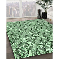 Patterned Pale Green Rug, pat119grn