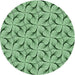 Square Patterned Pale Green Rug, pat119grn