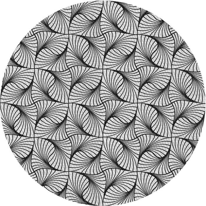 Square Patterned Platinum Gray Rug, pat119gry