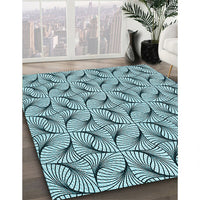 Patterned Blue Rug, pat119lblu