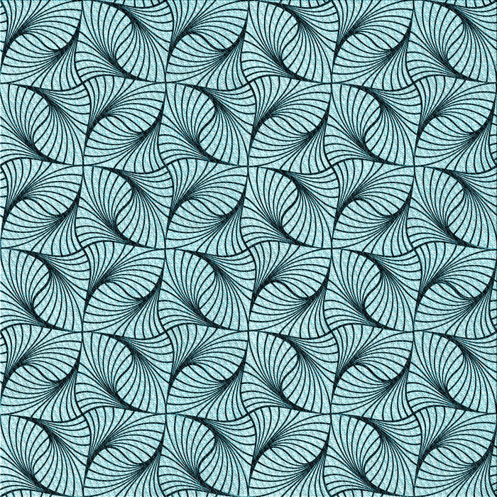 Round Patterned Blue Rug, pat119lblu