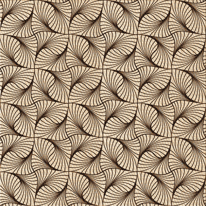 Round Patterned Golden Blonde Gold Rug, pat119org