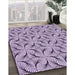 Machine Washable Transitional Purple Rug in a Family Room, wshpat119pur