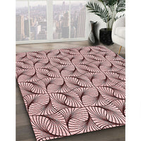 Patterned Brown Red Rug, pat119rd