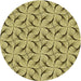 Square Machine Washable Transitional Mustard Yellow Rug in a Living Room, wshpat119yw