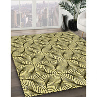 Patterned Mustard Yellow Rug, pat119yw