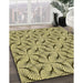 Machine Washable Transitional Mustard Yellow Rug in a Family Room, wshpat119yw