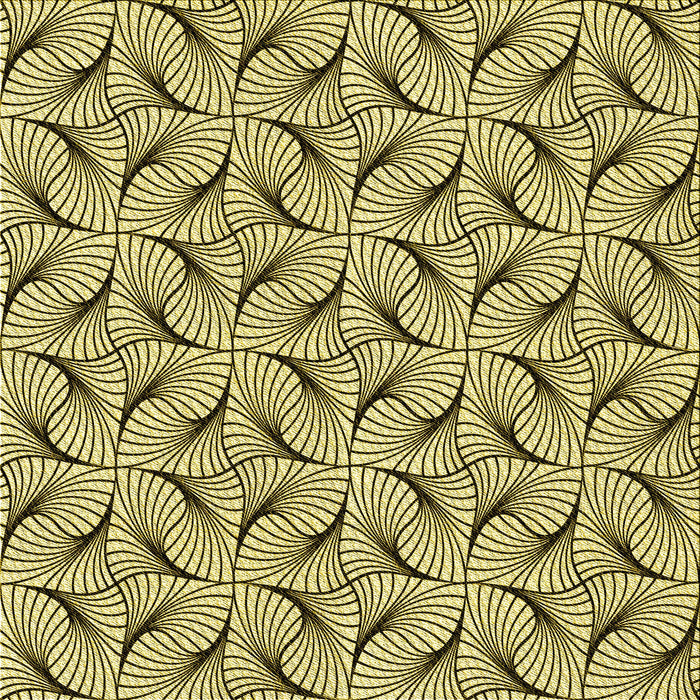 Round Patterned Mustard Yellow Rug, pat119yw