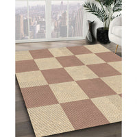 Patterned Copper Red Pink Rug, pat1190brn