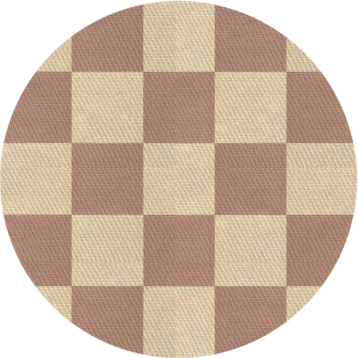 Square Patterned Copper Red Pink Rug, pat1190brn