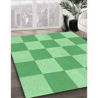 Patterned Jade Green Rug, pat1190grn