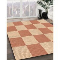 Patterned Bright Orange Rug, pat1190org