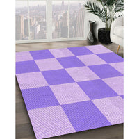 Patterned Mauve Purple Rug, pat1190pur