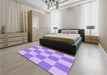 Patterned Mauve Purple Rug in a Bedroom, pat1190pur