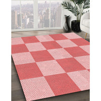 Patterned Pastel Pink Rug, pat1190rd