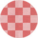 Square Patterned Pastel Pink Rug, pat1190rd