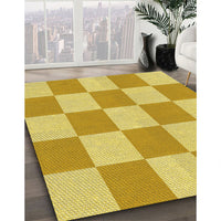 Patterned Bold Yellow Rug, pat1190yw