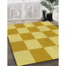 Machine Washable Transitional Bold Yellow Rug in a Family Room, wshpat1190yw