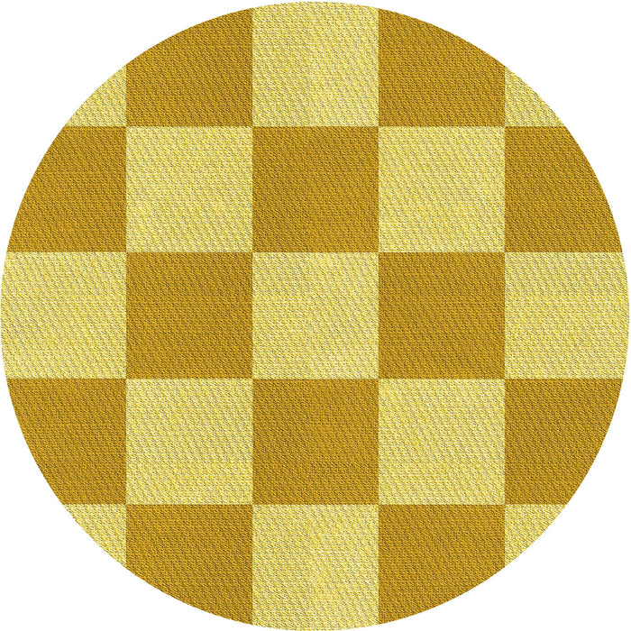 Square Patterned Bold Yellow Rug, pat1190yw