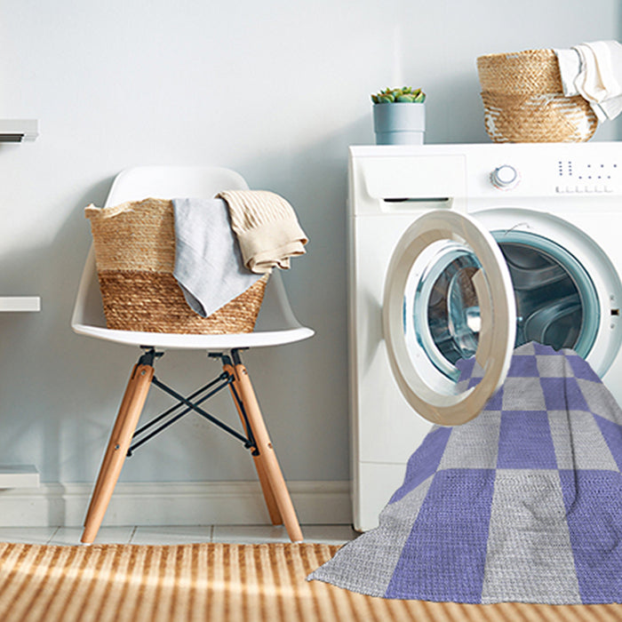 Machine Washable Transitional Pastel Light Blue Rug in a Washing Machine, wshpat1190