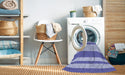 Machine Washable Transitional Periwinkle Purple Rug in a Washing Machine, wshpat1191blu