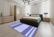 Patterned Periwinkle Purple Rug in a Bedroom, pat1191blu