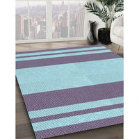 Patterned Purple Rug, pat1191lblu