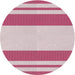 Sideview of Patterned Light Rose Pink Novelty Rug, pat1191