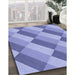 Machine Washable Transitional Jeans Blue Rug in a Family Room, wshpat1192blu