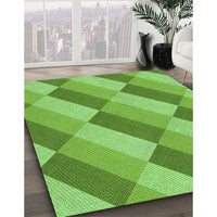 Patterned Emerald Green Rug, pat1192grn