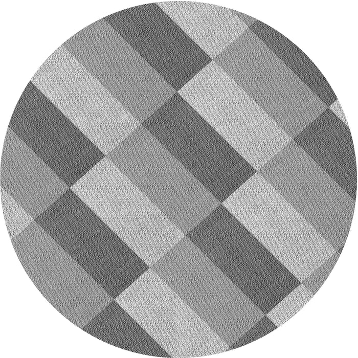 Square Patterned Smokey Gray Rug, pat1192gry