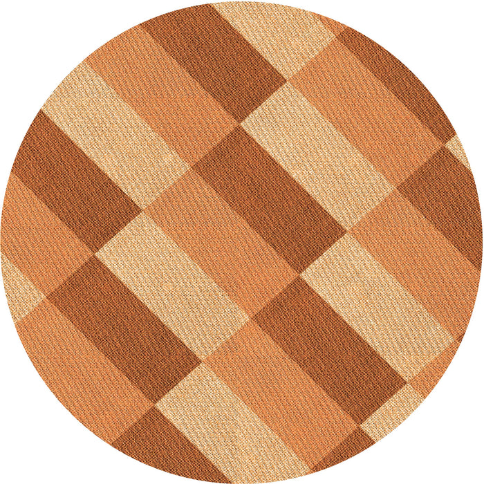 Square Patterned Orange Rug, pat1192org