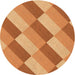 Square Patterned Orange Rug, pat1192org