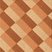Round Patterned Orange Rug, pat1192org