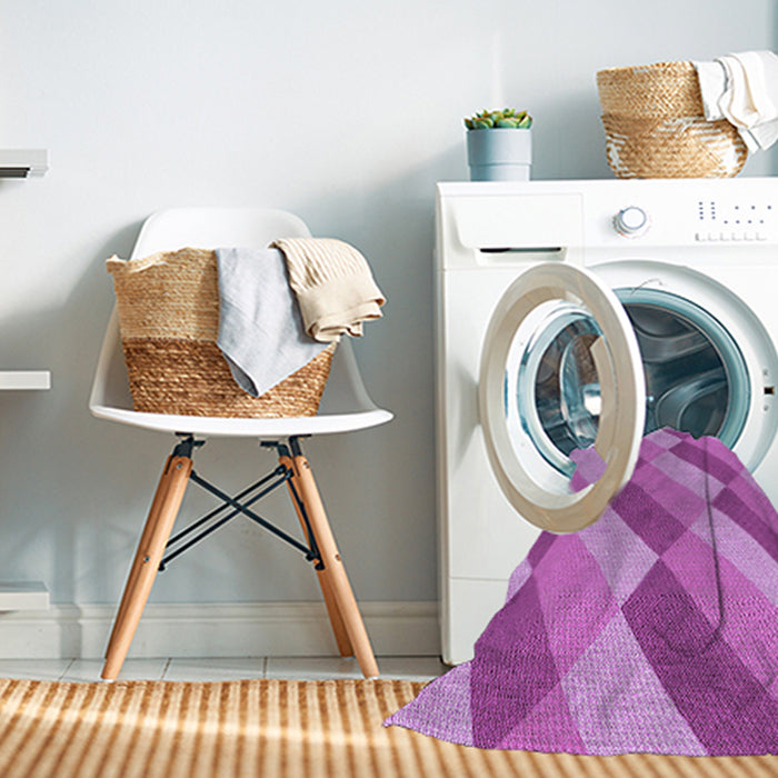 Machine Washable Transitional Violet Purple Rug in a Washing Machine, wshpat1192pur