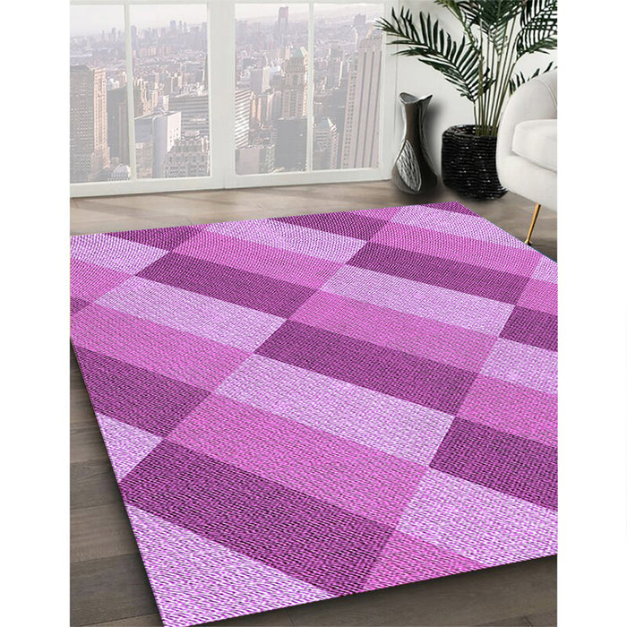 Machine Washable Transitional Violet Purple Rug in a Family Room, wshpat1192pur