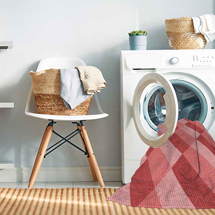 Machine Washable Transitional Light Coral Pink Rug in a Washing Machine, wshpat1192rd