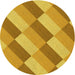 Square Patterned Deep Yellow Rug, pat1192yw