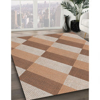 Patterned Sienna Brown Novelty Rug, pat1192