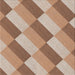 Square Patterned Sienna Brown Novelty Rug, pat1192