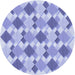 Square Patterned Periwinkle Purple Rug, pat1193blu