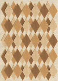 Machine Washable Transitional Brown Gold Rug, wshpat1193brn