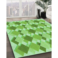 Patterned Jade Green Rug, pat1193grn