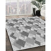 Machine Washable Transitional Gray Rug in a Family Room, wshpat1193gry