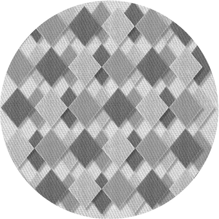 Square Patterned Gray Rug, pat1193gry