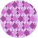 Square Patterned Blossom Pink Rug, pat1193pur