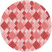 Square Patterned Pink Rug, pat1193rd